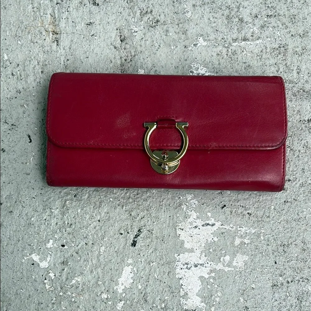 Ferragamo long clip wallet